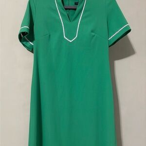 Tommy Hilfiger Emerald Dress with White Accents - new with tags